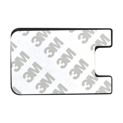 Adhesive backing side of black silicone phone wallet, SPID-0501