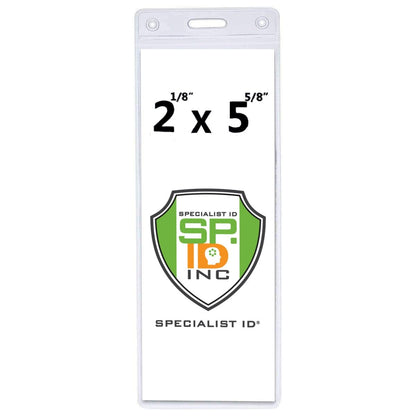 10 Pack Clear Ticket Holder for 2 1/8 X 5 5/8 Inch (Ticketmaster Size) Concert and Sporting Event Tickets & Credentials (SPID-1140) SPID-1140-Q10