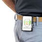 Person wearing a Magnetic Vertical Double Pocket Badge Holder (1835-1115) with an ID card displaying the logo and text "Specialist ID Inc.