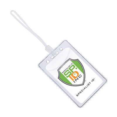 Clear Plastic Luggage Identification Tags with Loops Included - Business Card or Photo Insert (Easy Access)