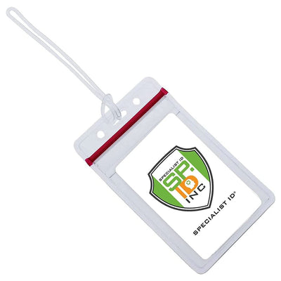 Clear Plastic Luggage Identification Tags with Loops Included - Business Card or Photo Insert (Resealable)