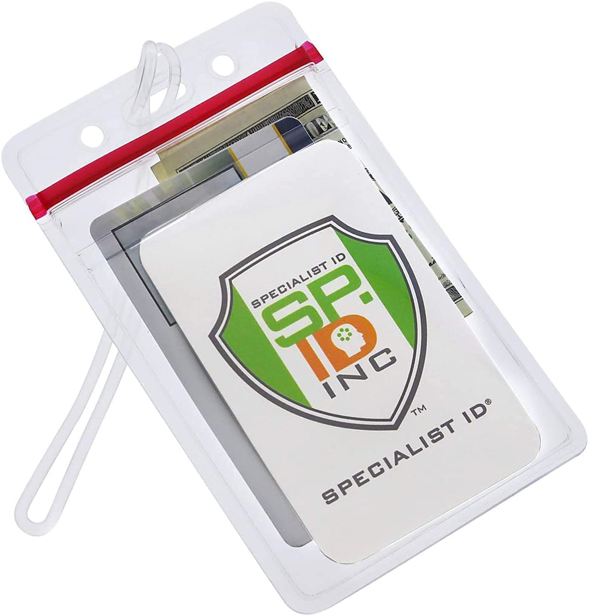 Copy of Clear Plastic Luggage Identification Tags with Loops Included - Business Card or Photo Insert (Resealable)