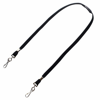 Kids Safe Double Ended Lanyards with Safety Breakaway Clasp and Two Hook Endings - Short Length for Children with metal swivel hooks at both ends and a breakaway clasp for added safety.