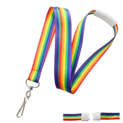 Rainbow Lanyard with Breakaway Clasp and Swivel Hook (P/N 2138-5260)