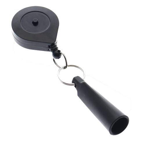 SPID-3220 retractable pen and pencil holder with belt clip reel and small key ring