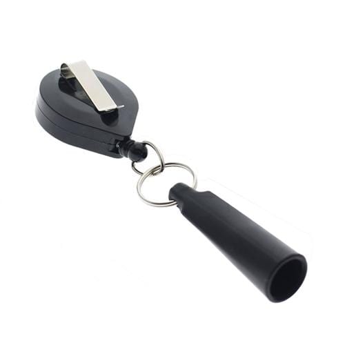 Retractable Pen / Pencil Holder with Ratcheting "Stay Open" Pull Cord - Belt Clip Reel & Small Key Ring SPID-3220 SPID-3220