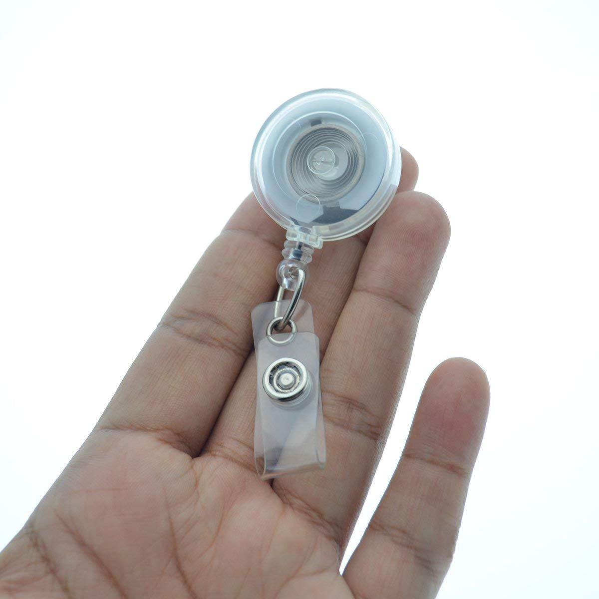Translucent Retractable Badge Reel With Belt Clip (P/N 2120-360X)