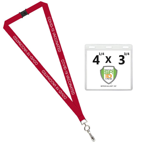 Horizontal Color Coded Vinyl Badge Holder with Color Bar Top (1820-100X)