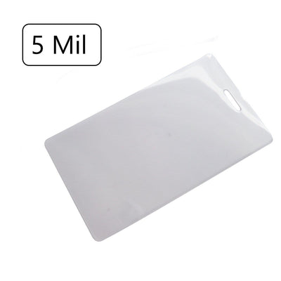 5 Mil Light Duty Laminating Pouch for  2.5" x 4.25"  Luggage Tags or ID with Vertical Slot Hole