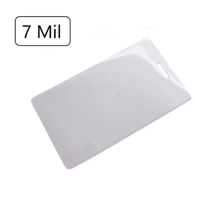 7 Mil Medium Duty Laminating Pouch for  2.5" x 4.25"  Luggage Tags or ID with Vertical Slot Hole
