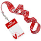 10 Pack - Red Visitor Lanyard with Badge Set - Dual Sided SPID-8210-RED-Q10