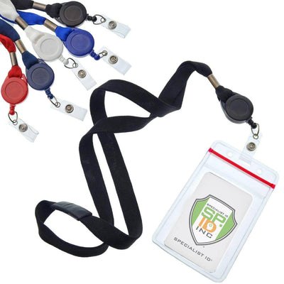 5 Pack - Cruisin Through Life™ Retractable Badge Holders - Great for Your Cabin Cards (Family Pack)