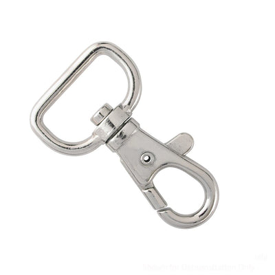 Metal Lobster Claw Clasp with 3/4" D-Ring and 360 Swivel - Custom Lanyard End Fitting (6920-2360)