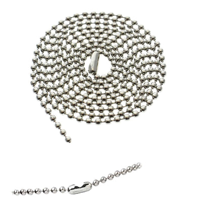 Nickel-Plated Steel Beaded Neck Chain, Length 36" (P/N 2125-2000)