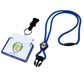 Specialist ID Horizontal 3 Card Badge Holder & Heavy Duty Lanyard with Breakaway Clip and Key Ring - Hard Plastic Rigid Name Tag Protector -Top Load for Three Badges