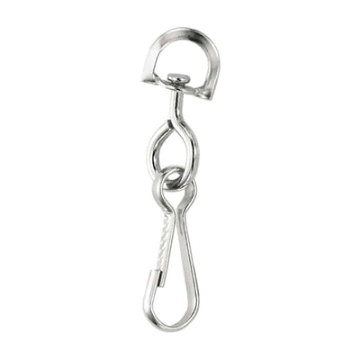 Premium Metal Swivel J Hook Clips with 1/2 Inch D Ring - Great for DIY Lanyards & Crafts (6920-2300)