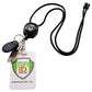 SPID Key-Bak SIDEKICK Heavy Duty Badge Reel Lanyard Combo with ID Holder Strap Clip & Key Ring (SPID-9980) SPID-9980-BLACK