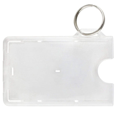 SPID-FUELCARD-RNG-C rigid card holder with thumb notch and key ring