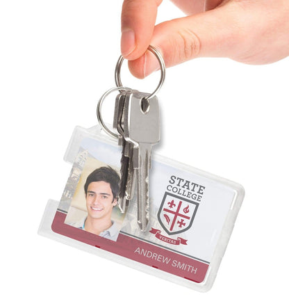 SPID-FUELCARD-RNG-C rigid fuel card holder attached to keys