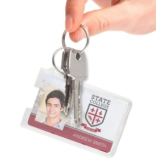SPID-FUELCARD-RNG-C rigid fuel card holder attached to keys