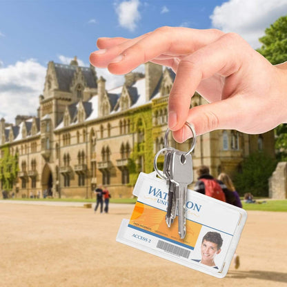 SPID-FUELCARD-RNG-C key ring card holder used with campus ID card