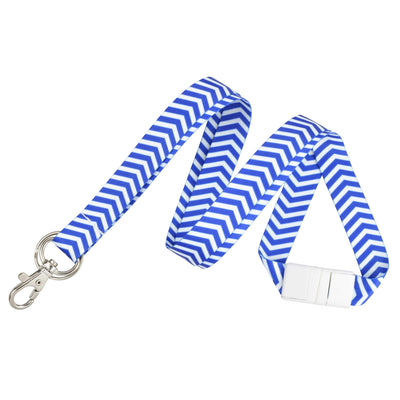 Chevron Pattern Fashion Lanyard with Key Ring and Trigger Snap Badge Clip (2138-628X)