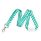Emerald Chevron Pattern Fashion Lanyard with Key Ring and Trigger Snap Badge Clip (2138-628X) 2138-6284