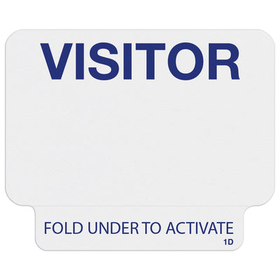 TEMPbadge T2023 QuickTab Self-Expiring Visitor Badge, Handwritten, Box of 500