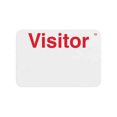 TEMPbadge T6203 Handwritten Expiring Badge Front, 7-Day, Visitor, Box of 1,000
