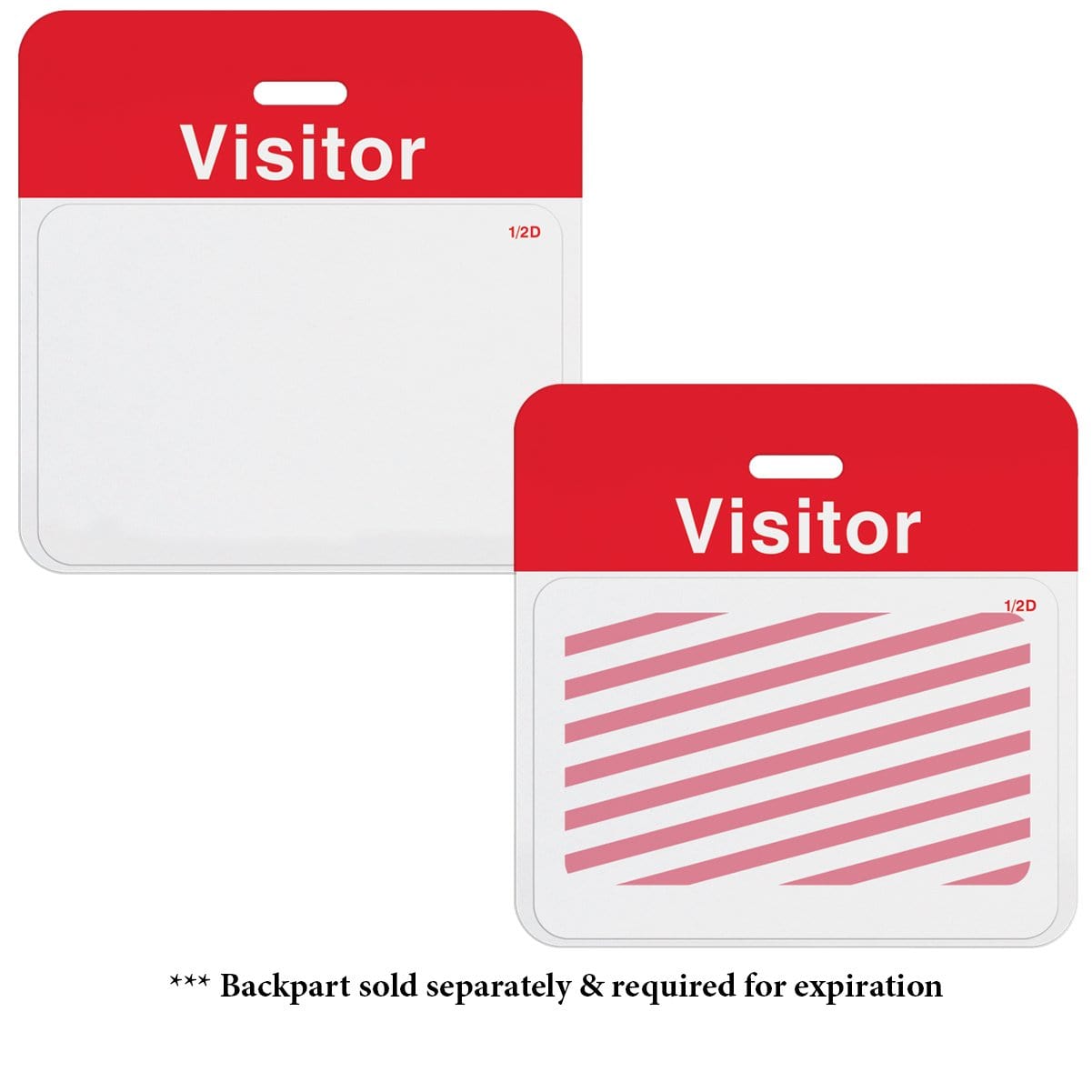Thermal-printable TIMEbadge Frontpart Expiration, Box of 1000 (P/N T6X51)