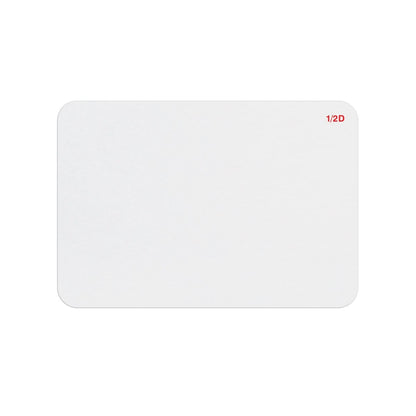 A white rectangular ID badge with rounded corners proudly displays "Thermal-printable TIMEbadge Frontpart Expiration, Box of 1000 (P/N T6X51)" in red at the top right corner, suitable for thermal-printable TIMEbadge systems, enhancing visitor management.