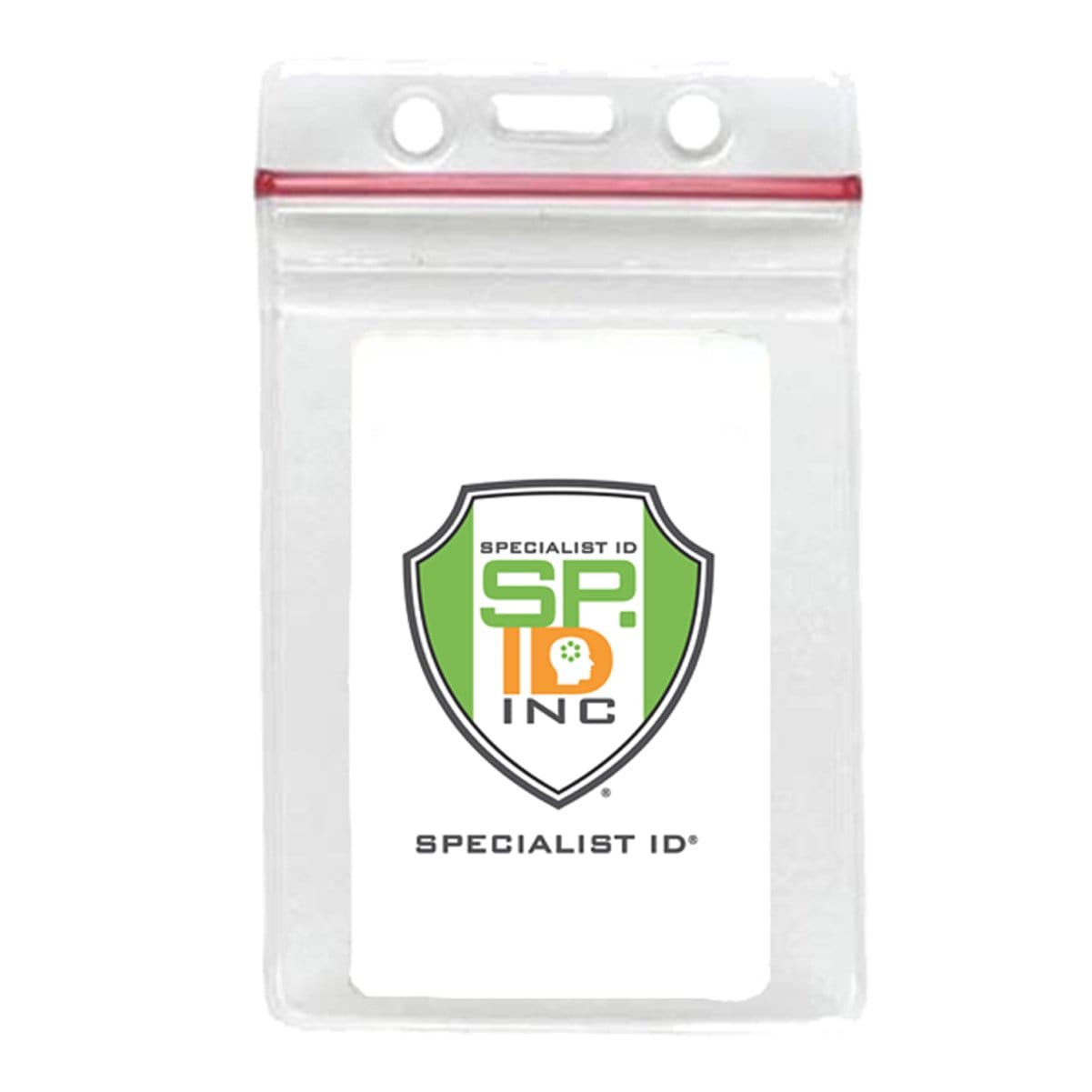 Clear Plastic Card Holder With Zip Lock Isolated On White Background  Realistic Vector Mockup Vertical Vinyl Badge Sleeve Envelope With Hanging  Slot Template Stock Illustration - Download Image Now - iStock