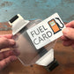Clear Fuel Card Holder for Visor with Elastic Band