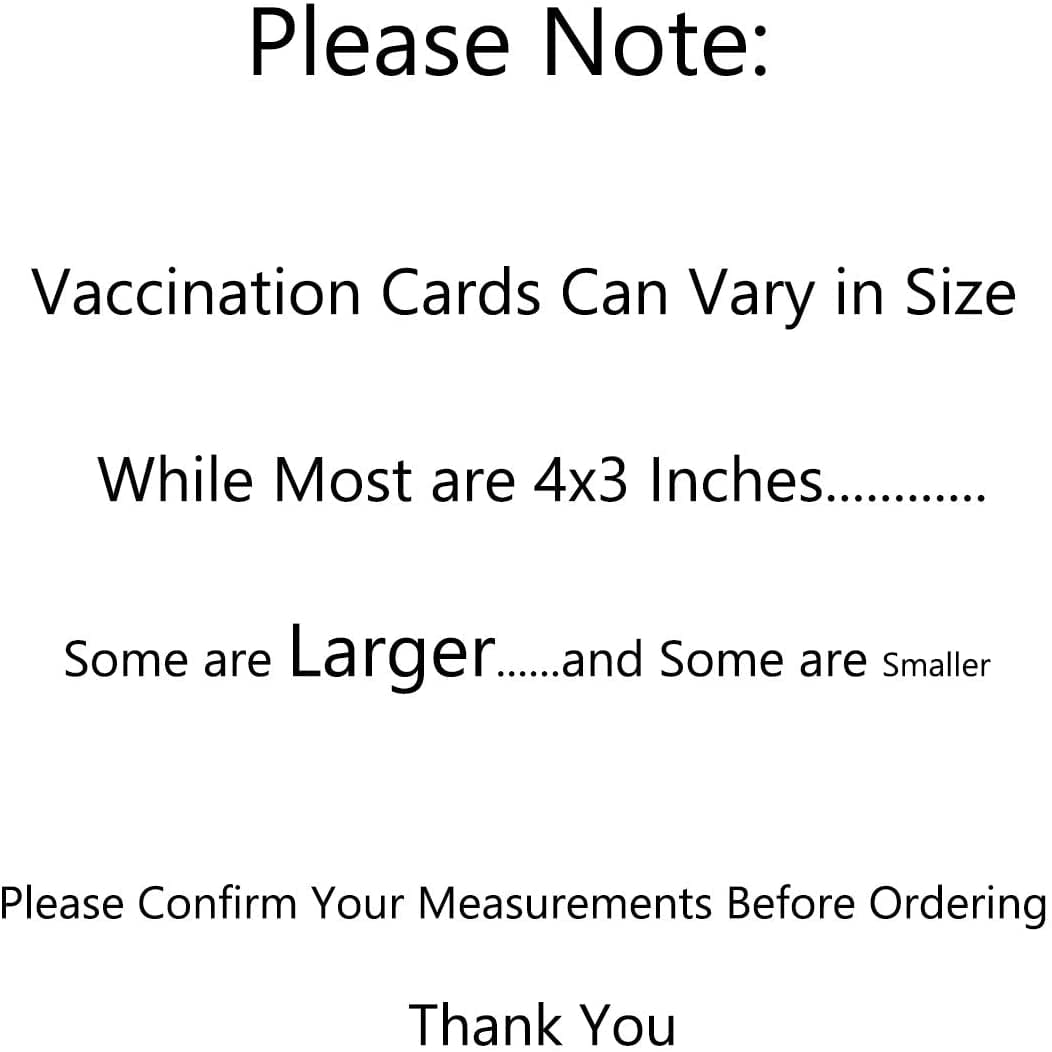 HEAVY DUTY Vaccination Card Holder - Textured 4x3 Horizontal Health Immunization Card, Convention Badge Holder 1815-1400 1815-1400