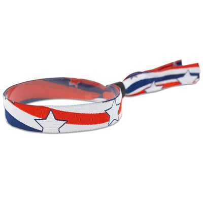 100 Pack - Liberty Design 1/2" High Security Adjustable Closure Woven Wristbands