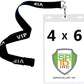 Vertical Oversized 4X6 Vinyl ID Badge Holder (XL46V) VBHXL46V