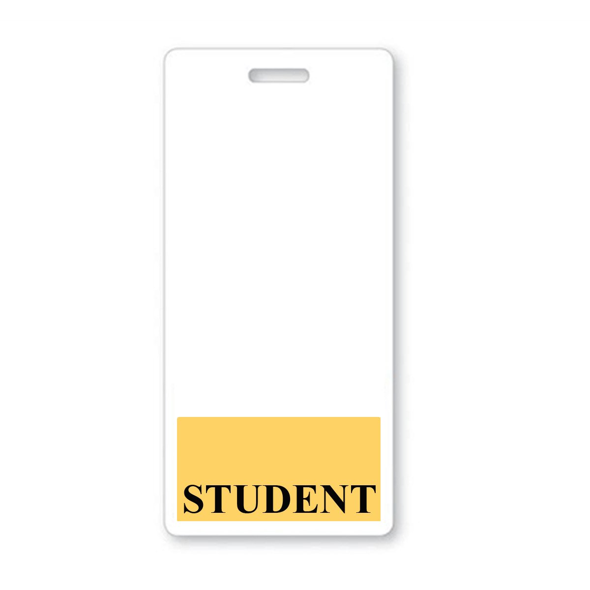 Yellow "Student" Vertical Badge Buddy with Yellow Border BB-STUDENT-YELLOW-V