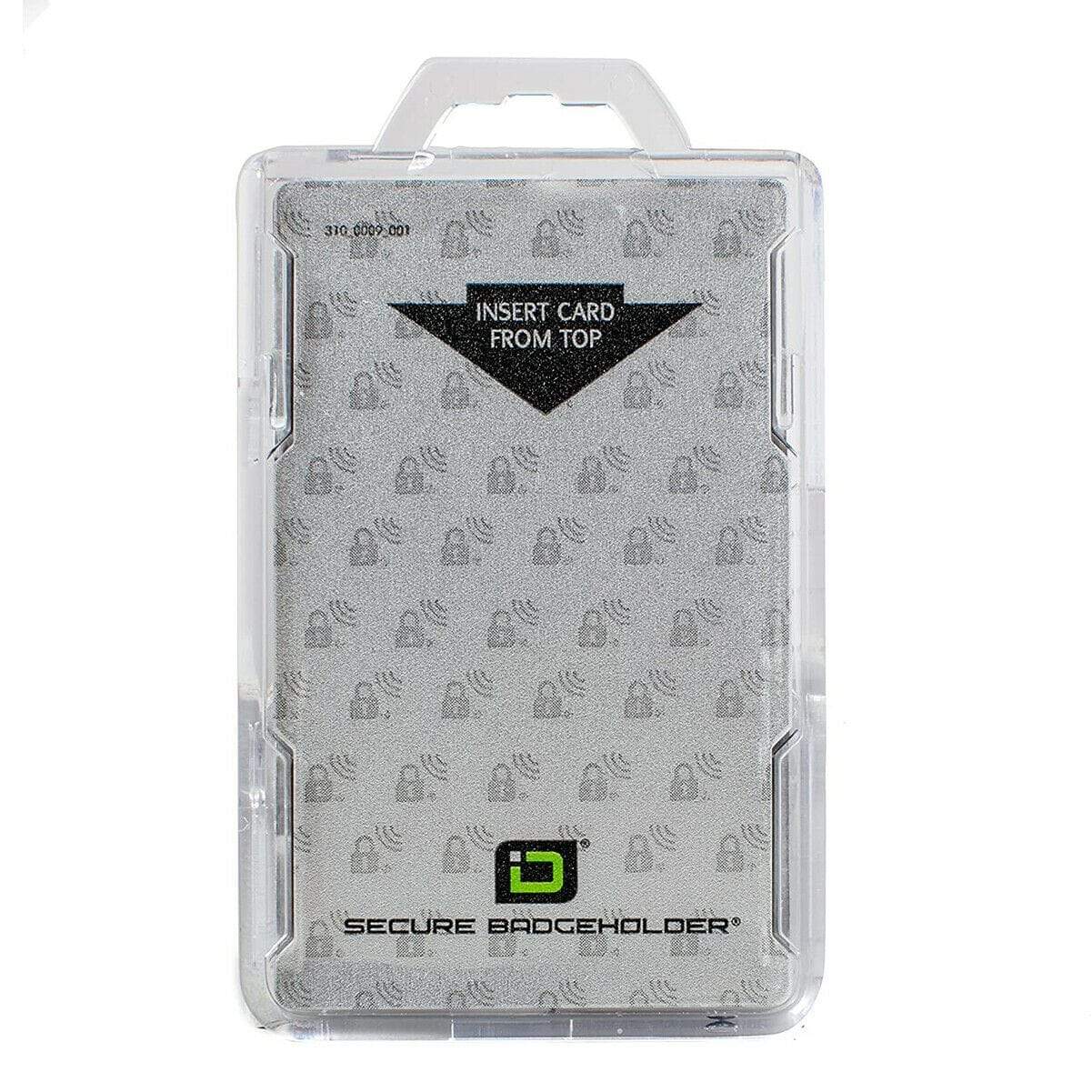 Translucent White (clear) Identity Stronghold RFID Blocking Secure ID Badgeholder DuoLite (IDSH2004-001B) IDSH2004-001B-CLEAR