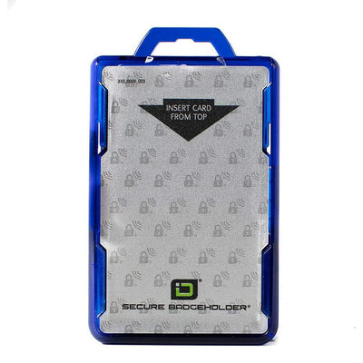 Identity Stronghold RFID Blocking Secure ID Badgeholder DuoLite 2 Sided Shielded Badge Holder Blocks 13.56MHz Signal (IDSH2004-001B)